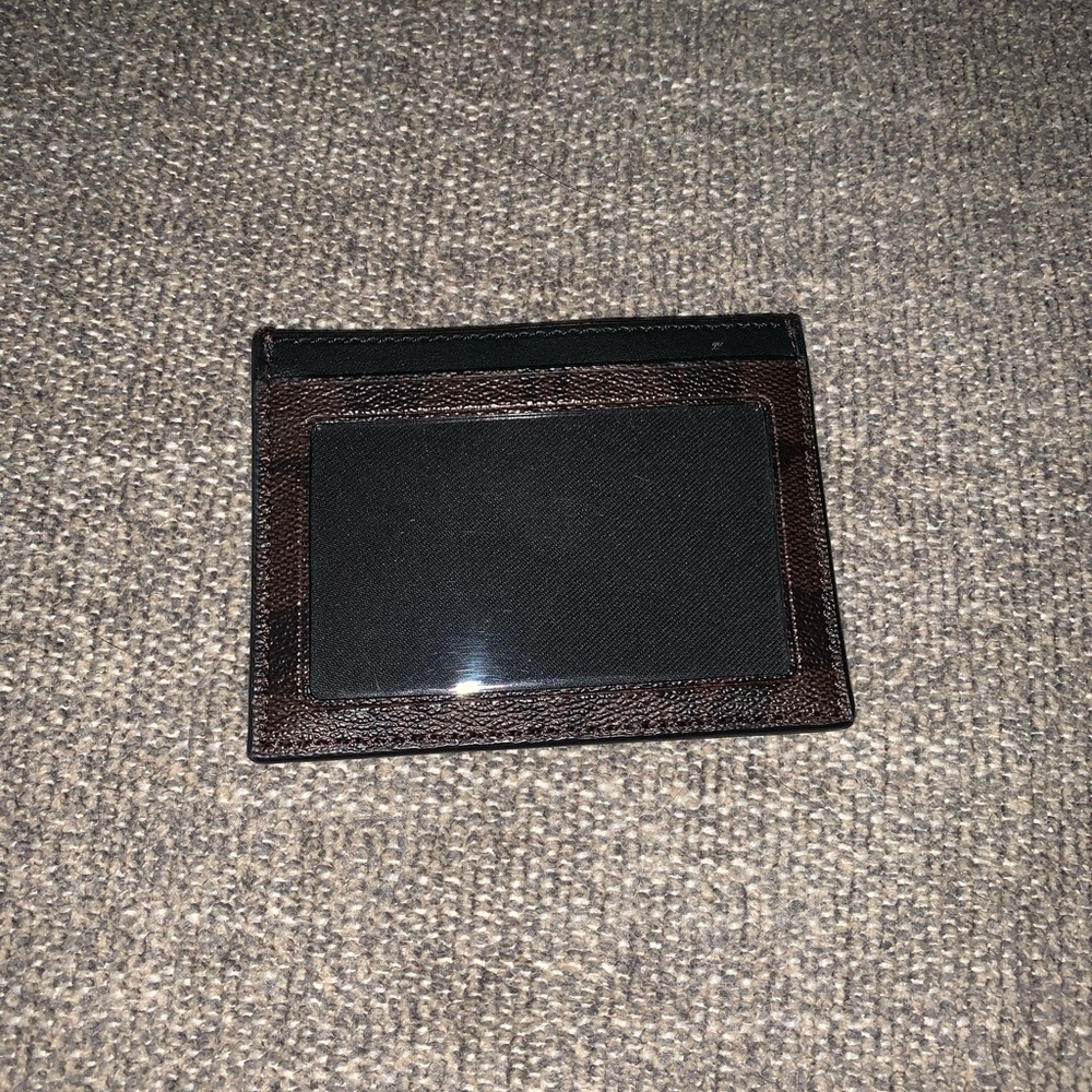 Dark brown Coach card holder